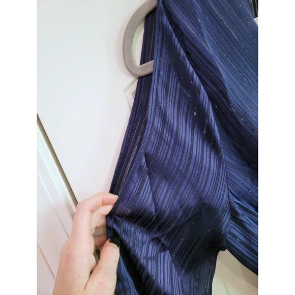 Layered With Love Maxi Dress Navy Surplice Neck Slit Sleeve Boho Pullover Sz S - Picture 4 of 8